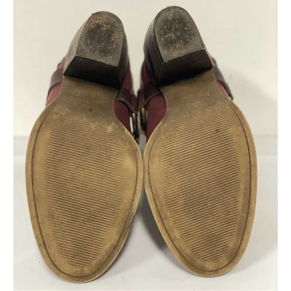 Candie's Heeled Ankle Boots Wine Size 9.5 - Picture 9 of 11